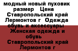 модный новый пуховик 44-46 размер › Цена ­ 2 000 - Ставропольский край, Лермонтов г. Одежда, обувь и аксессуары » Женская одежда и обувь   . Ставропольский край,Лермонтов г.